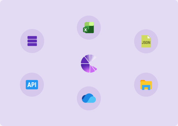 Tela do Clarion com as opções de conexão: planilha, Microsoft 365, SQL e API